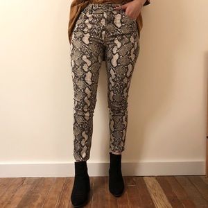 H&M Skinny Pants In Snake Print